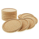 Cork Coasters with Lip for Drinks Absorbent Thick Rustic Saucer with Holder
