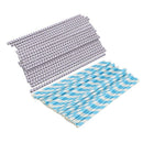 50 Pcs Straws :25 Pcs Paper Straws Birthday Wedding Baby Shower Party Strip J2V8