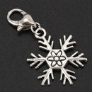 30 Christmas Snowflake Clip On Charm Fit Chain Bracelet