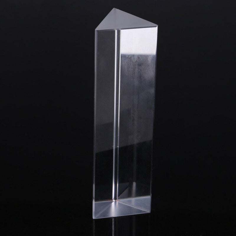 10cm Optical Glass Triple Triangular Prism Refractor Physics Experiment
