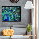 50x40cm Blue Peakcock Tail Diamond Painting Full Square Drill Cross Stitch