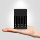 Smart Intelligent 4-Slot Battery Charger For AA AAA Ni-MH With 4pcs AA Bat RUL
