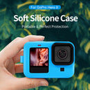 Silicone Housing Cover for GoPro Hero 9 with Lens Cap + Lanyard (Blue) A
