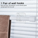 1pair Rail Rack Multifunctional Towel Storage Kitchen Bathroom Wall Hooks Hanger