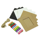 10Pcs 3'' Paper Photo Flim Frame Wall Picture Album DIY Hanging + Rope Camp