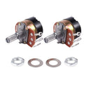 2Pcs 500K Ohm Single Linear Taper Potentiometers with on/off Switch R4M6