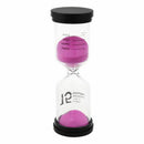 1 Pink Glass + Sand 15 minute tick time Hourglass With packaging 13*4.3CM