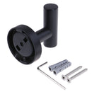 Stainless steel black painting towel hook wall coat hanger round sase bathroo lj