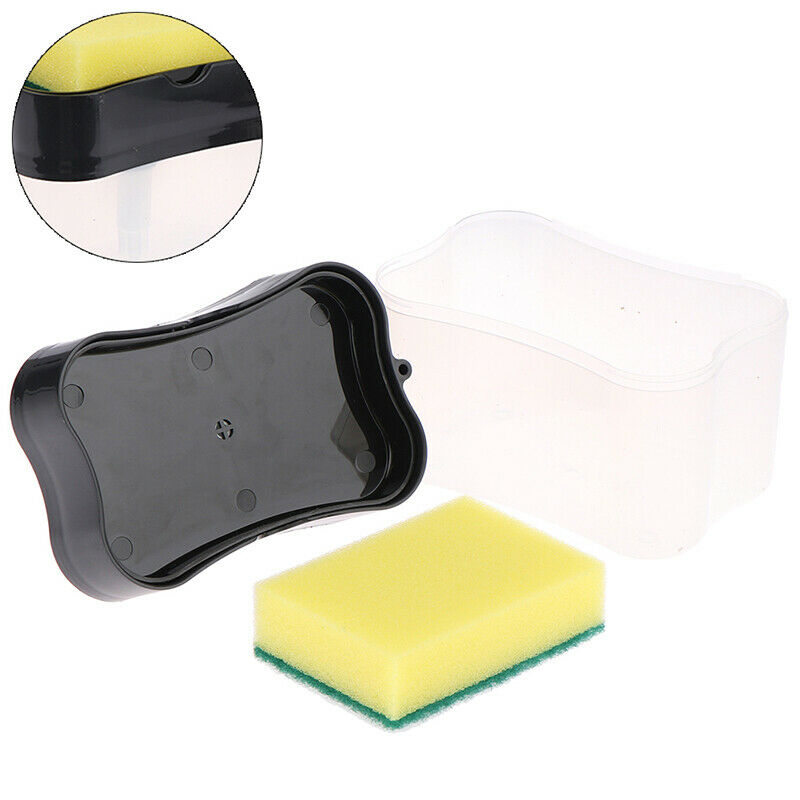 Soap Pump Dispenser with Sponge Holder Container Manual Press Soap OrganizeSEAU