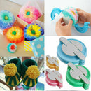 Pom pom Maker kit Fluff Ball Weaver Needle Knitting Craft 4 Set Size Tool B Z5K5
