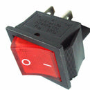 2Pcs Red Black 4 Pin DPST on/off 2 Positions AC 250V/15A Us 125V/20A N1X6 R T3L9