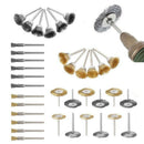36PC Brass Wire Wheel Brushes Set Kit Accessories for Rotary Tools