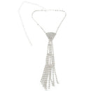 Crystal Tassels Rhinestone Necktie Necklace Wedding Bridal Jewelry Prom