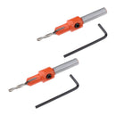 2 Piece 8mm Shank Countersink Drill Bit With Hex Key For Wood