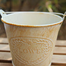Flameer Shabby Chic Iron Flower Buckets Plants Planter Pot Bucket Flower Va