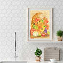 5D DIY Pumpkin Flower Diamond Painting Full Round Drill Rhinestone Picture