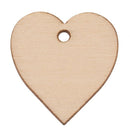 50pcs Hearts - Wooden Blank Craft Embellishment - Heart Decoration 30mm C6N1