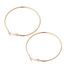 3 Pairs Women Thin Round Large Hanging Loop Earrings (A)