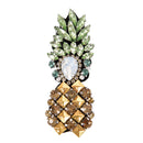 Rhinestone Pineapple Patch for Clothes Sewing on Rhinestone Beaded Appliqu FT
