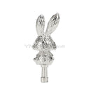 Crystal Rhinestone Rabbit Bunny Design Dustproof Anti-dust Port Plugs Cap Gift