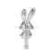 Crystal Rhinestone Rabbit Bunny Design Dustproof Anti-dust Port Plugs Cap Gift