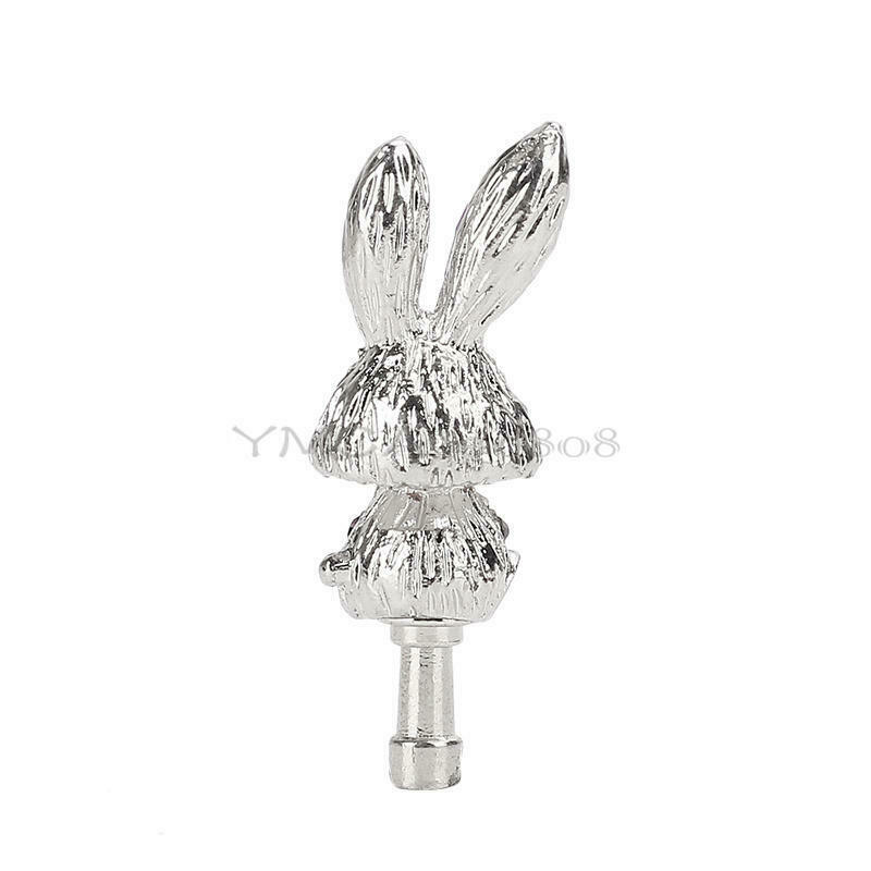 Crystal Rhinestone Rabbit Bunny Design Dustproof Anti-dust Port Plugs Cap Gift