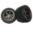 2Pcs 85mm 1/12 Rock Crawler Tires with Wheel Rim for RC Cars