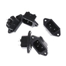 5 Pcs 3P IEC 320 C14 Male Plug Panel Power Inlet Sockets Connectors AC 250V  JR