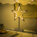 Star Shape LED Night Lamp White Frame Warm White Battery Power Xmas Decor