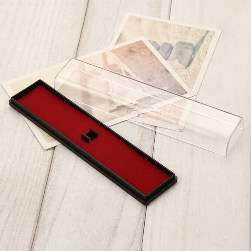 Rectangular Acrylic Transparent Plastic Pen Boxes Stationery Pencil Case-Box