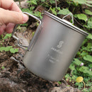 Titanium Camping Cup Pot 750ml Durable Ultra Lightweight (Ti) Tea Mug with