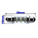 2PC 6 LED Pure White Car Festoon Interior Dome C5W Light Lamp Bulb 36mm DC 12V