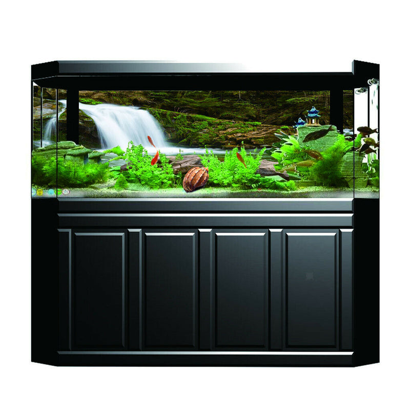 Aquarium Background Backdrop Fish Tank Reptile Vivarium Waterfall  122x46cm