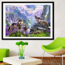5D DIY Diamond Painting Wolves Cross Stitch Embroidery Rhinestones Mosaic