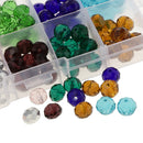 150pcs Mixed Colors 10mm Crystal Glass Rondelle Faceted Loose Spacer Beads