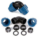25 mm CONNECTING ELBOW / ELBOW 90 degree CONNECTION a COMPRESSION, TUBULAR  L8C7