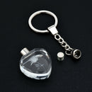 Fairy Crystal Rose LED Light Keychain Love Heart Key Chain Ring Keyring Gift AU