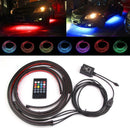 4x LED RGB Under Car Tube Glow Underglow Underbody System Neon Strip Lights Kit