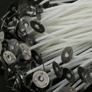 150x Cotton Pre Waxed Candle Wicks Core for Candle Making w/Sustainers 20cm