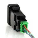 12V Blue 2LED Car Replacement 2 Way ON-OFF Push Button LED Light Switch