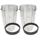 24 Ounce Tall Cup with Lip Rings Compatible for Nutribullet 600W 900W Blend R4F4