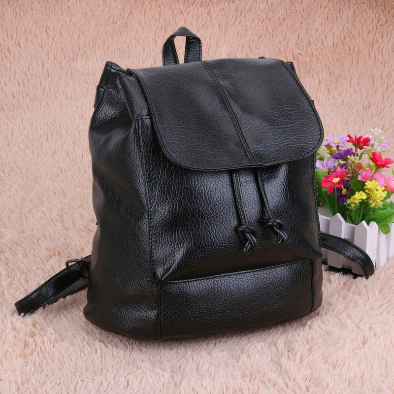 Leisure PU Leather Multi-Function Women Travel Backpack Schoolbag