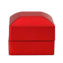 LED Lighted Earring Ring Gift Box Wedding Engagement Jewelry Case (Red) A