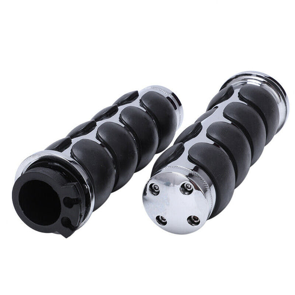 25 MM UNIVERSAL KNOB ALUMINIUM RUBBER HANDLE CUSTOM MOTORCYCLEBLACK X2K3