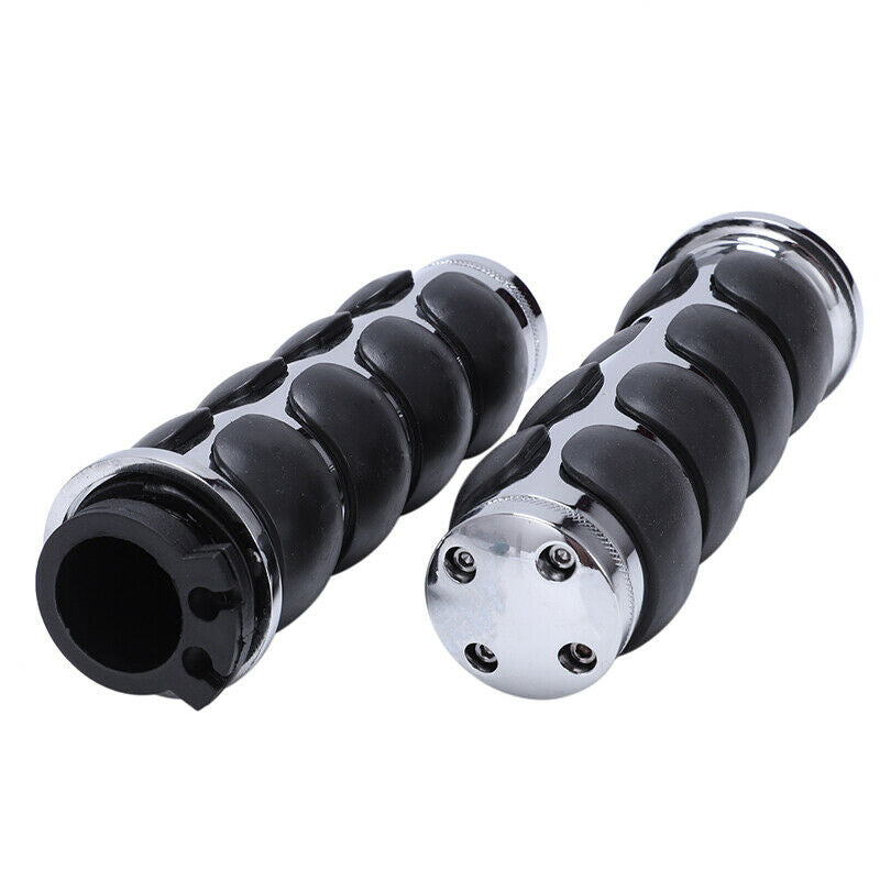 25 MM UNIVERSAL KNOB ALUMINIUM RUBBER HANDLE CUSTOM MOTORCYCLEBLACK X2K3