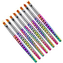 8pcs UV Gel Nail Art Brush Set Painting Pen Home Salon Manicure Tool Petal Shape