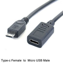 USB Type-c Female to Micro USB Male OTG Connector Cable Adapte Hn