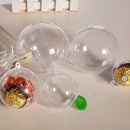 1Pc Clear Plastic Ball Christmas Baubles Sphere Fillable Xmas Tree Hanging Decor