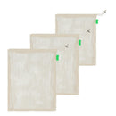 3Pcs Outdoor Reusable Natural Cotton Net Bag Camping Food Collection Storag