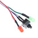 2pcs PC Case Red Green LED ATX Power Supply Reset HDD Switch Lead Cables  ME